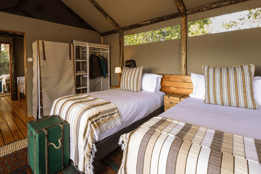 Safari tented accommodation for families