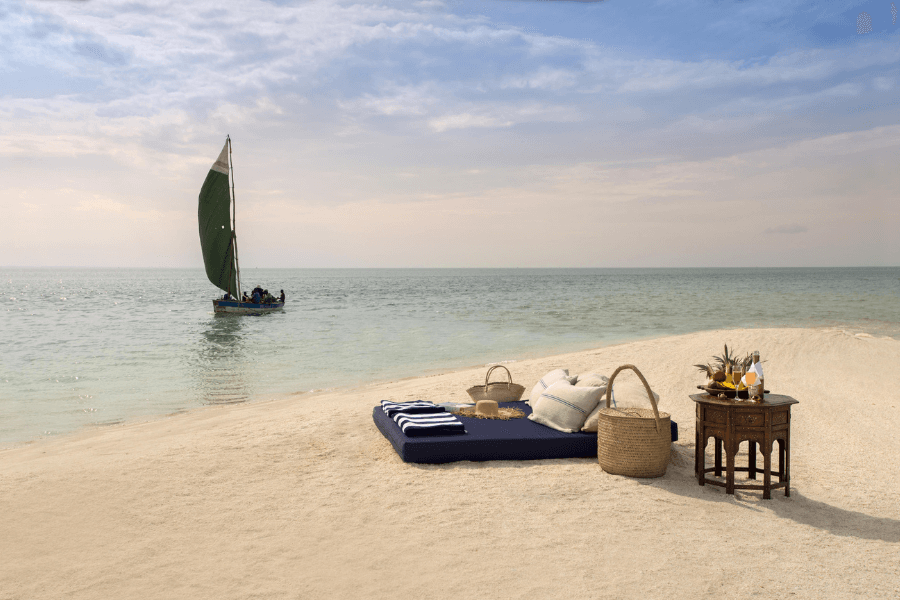 Relax on a Indian Ocean sandbank